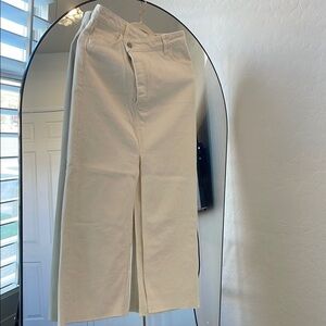 Mango Cream Maxi Skirt Elegant Style